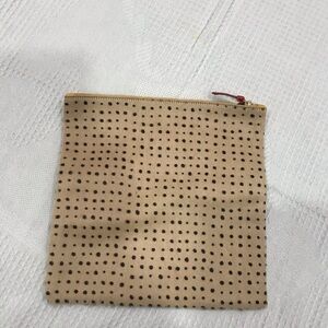 Elegant Tan Polka Dot Clutch